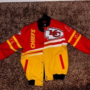 KC Chiefs Varsity Jacket style. Worn once! Bought for $200 after tax.